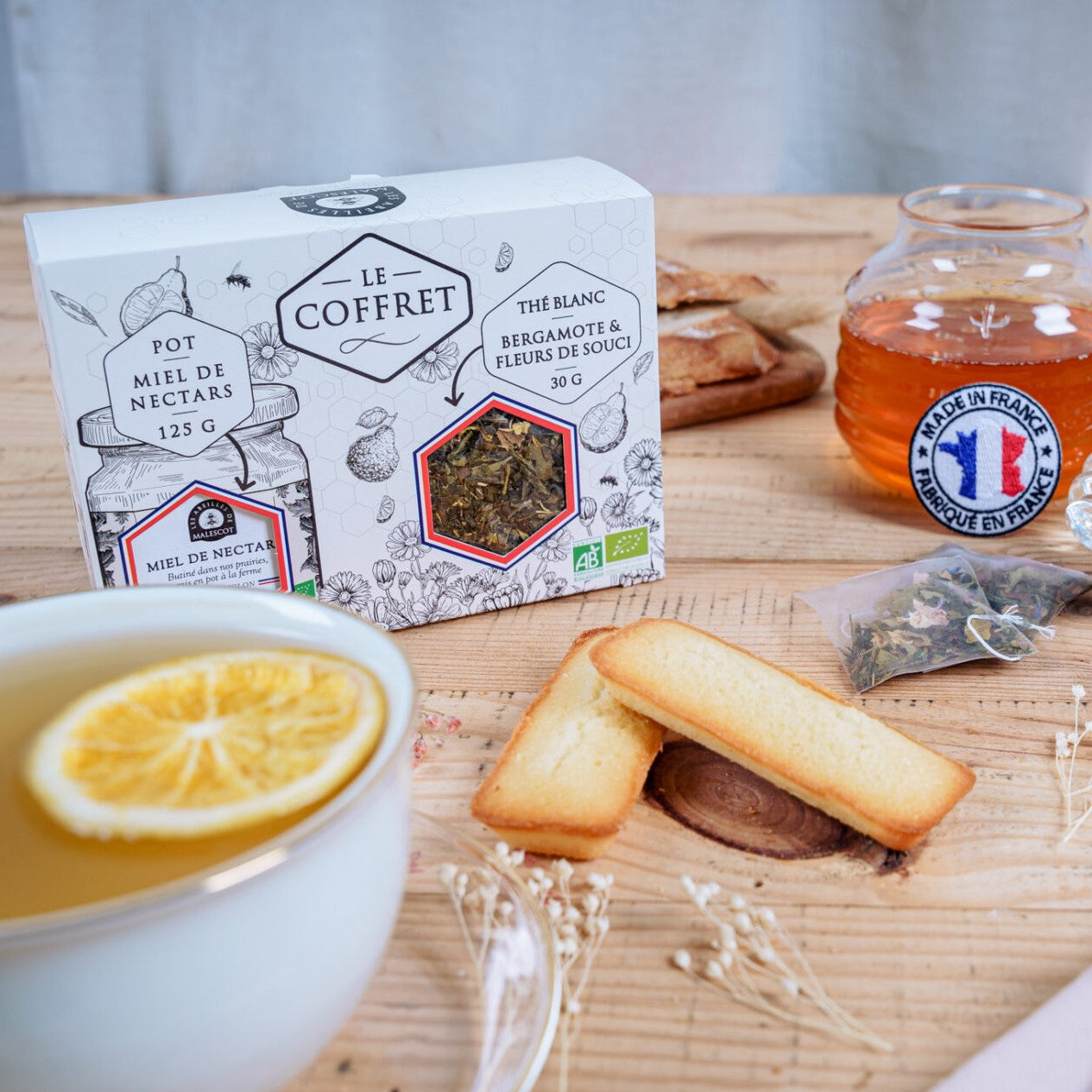 Organic box | White tea and nectar honey