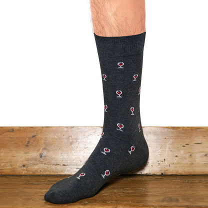 Socks | The Grey/Bordeaux Epicureans