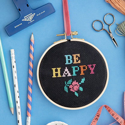 Cross stitch kit | be happy