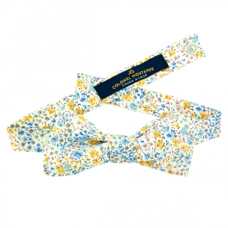 Bow tie | Liberty Phoebe Mustard / Sky Blue