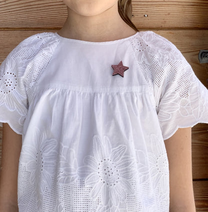 Pin's feutrine pailletée | Étoile rose