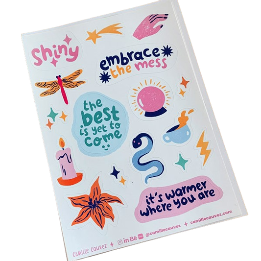 Planche de stickers A5 | Shiny