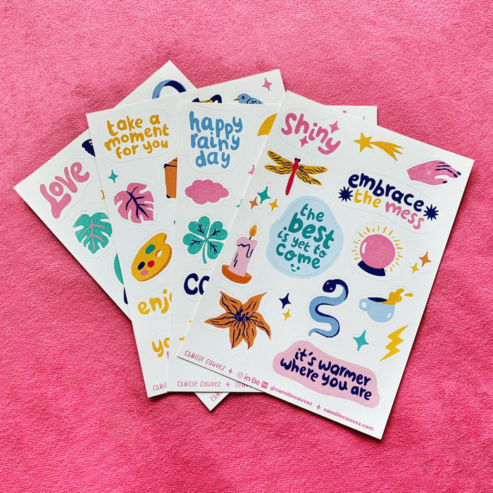 Planche de stickers A5 | Happy Rainy day