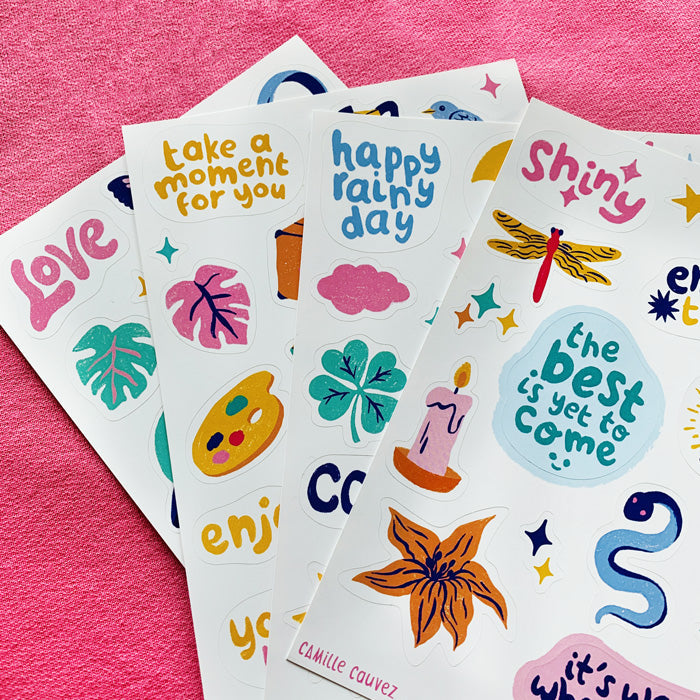 Planche de stickers A5 | Happy Rainy day