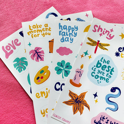 Planche de stickers A5 | Happy Rainy day