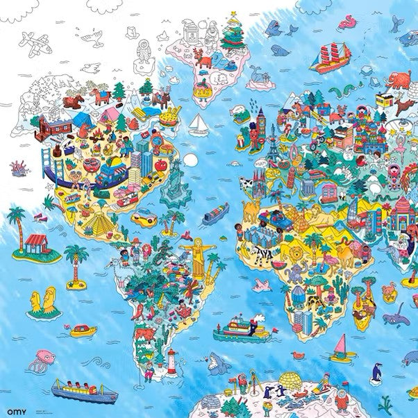 Poster géant à colorier | Atlas