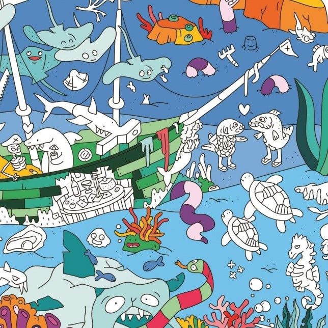 Giant coloring poster | Ocean