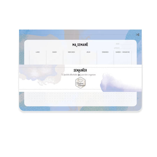 Semainier | Aquarelle mauve