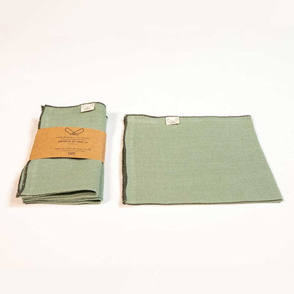Serviettes de table en lin | Vert