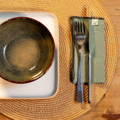Serviettes de table en lin | Vert