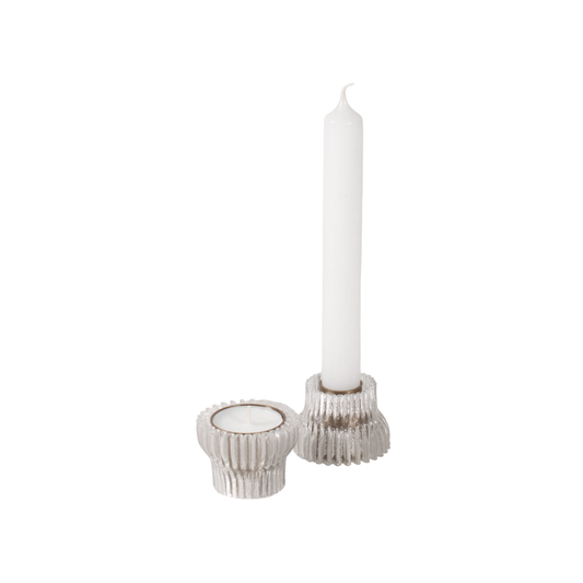 Double candle holder 2.20 | Bronze